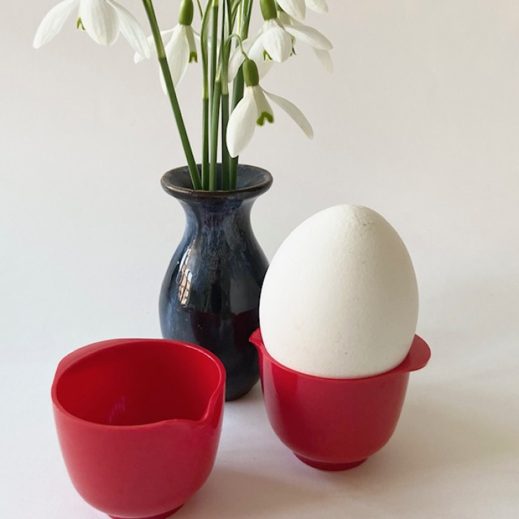 Røde æggebægere  - mini Margretheskåle