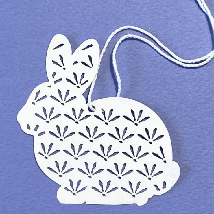 Påskepynt - hare i papirklip