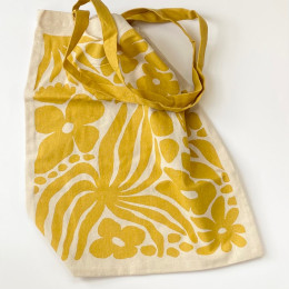 Mulepose   - med et flot grafisk blomster mønster 