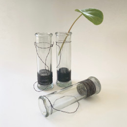 Mundblæst vase - reagensglasformet